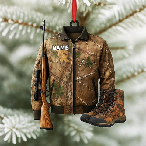 Maxcorners Personalized Hunting Ornament for Christmas,Gift for Deer Hunting Lovers,Hunter Christmas Ornament, Custom Hunting Ornament,Hunter Gift