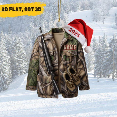 Maxcorners Personalized Hunting Christmas Ornament, Acrylic 2D Deer/Duck Hunter Gift