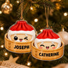 Maxcorners Dumpling Ornament Cute Ninja Mascot Character Bamboo Steamer Basket Tree Hanging Personalized Christmas Decor