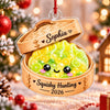 Maxcorners Dumpling Ornament Cute Sparkle Glitter Character Roses Flowers Hearts Bamboo Steamer Basket Squishy Hunting Year 2026 Personalized Christmas Decor