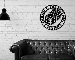 Maxcorners Casino Sign, Gambling Sign, Poker Sign, Dice Sign, Dice Wall art, Metal Casino Sign, Bar SignLM1009