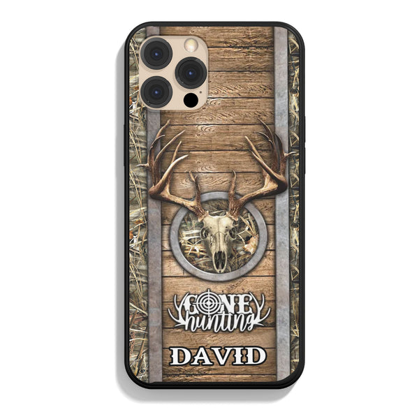 Maxcorners Hunting Skull Personalized Name Phone Case