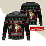 Maxcorners Dart Lovers Gift Merry Dartsmas All Over Print Sweater Shirt