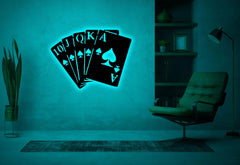Maxcorners Ace of Spades Poker LED Decor, Gift For Poker Lover, Poker Game Room Wall Art DecorLM1009