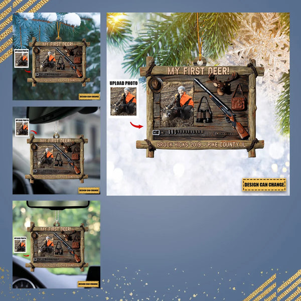 Maxcorners Custom Photo Hunter Ornament Gift for Deer Hunter