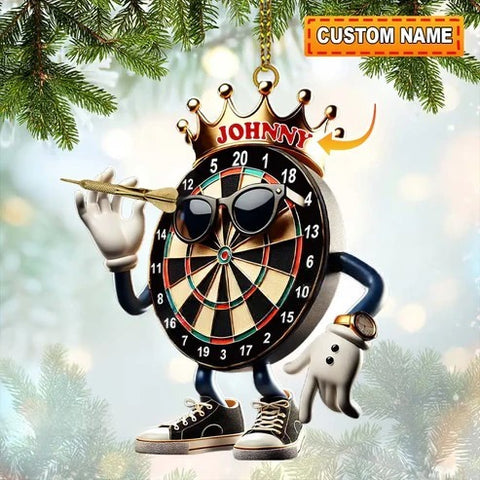 Maxcorners Custom Name Dart Ornament, Christmas Gift Decoration