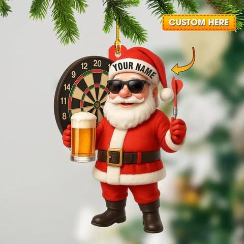 Maxcorners Christmas Darts Santa Home Decor, Christmas Ornament, Personalized Ornament