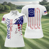 Maxcorners We The People 250 Anniversary 1776-2026 Distressed Flag Golf Shirt For Women, Patriotic 4th Of July Golf Shirt LM1507