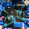 Maxcorners Molten Gold Splash 8 Ball Billiards Multiple Options Personalized Name, Team Name 3D Shirt