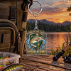 Maxcorners King of the Lake Fishing Badge Personalized Name 2D Acrylic Keychain Ornament (8 Fish Species)