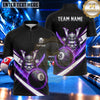 Maxcorners Samurai Warrior Crossed Swords Billiards Multiple Options Personalized Name, Team Name 3D Shirt