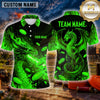 Maxcorners Dragon Mythical Flame Multiple Options Personalized Name, Team Name 3D Shirt