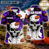 Maxcorners Skull Dripping Flame Artwork Multiple Options Personalized Name, Team Name 3D Shirt