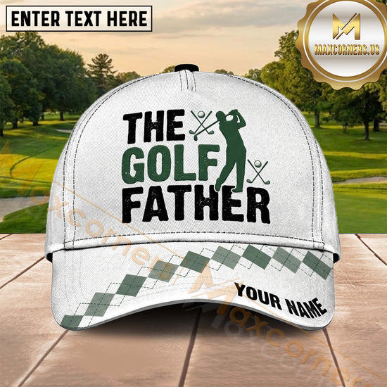 Maxcorners Golf The Golf Father Funny Quote Personalized Name 3D Cap