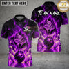 Maxcorners Bowling Shirt Fierce Wolf Fire Bowling Ball and Pins Multiple Options Personalized Name, Team Name 3D Shirt