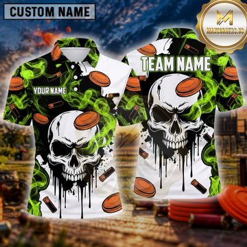 Maxcorners Skull Dripping Flame Artwork Multiple Options Personalized Name, Team Name 3D Shirt