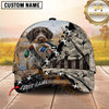 Maxcorners Military Digital Camo Hunting Gear Duck Hunting Dog Cap, Multiple Breeds Personalized Name 3D Cap