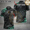 Maxcorners Darts Samurai Dragon Floral Dartboard Graphic Multiple Options Personalized Name, Team Name 3D Shirt