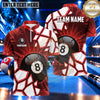 Maxcorners Shattered Glass Lightning 8 Ball Pool Multiple Options Personalized Name, Team Name 3D Shirt