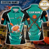 Maxcorners Trap Shooting Shirt Skull Electric Lightning Multiple Options Personalized Name, Team Name 3D Shirt
