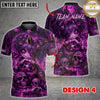Maxcorners Creepy Doll Bowling Graffiti Skull Lollipop Artwork Multiple Options Personalized Name, Team Name 3D Shirt