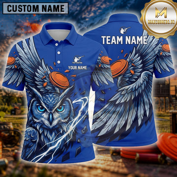 Maxcorners Trap Shooting Shirt Owl Multiple Options Personalized Name, Team Name 3D Shirt