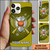 Maxcorners Silver Wing Shooting Shield Clay Target Personalized Name Trap Shooting Phone Case