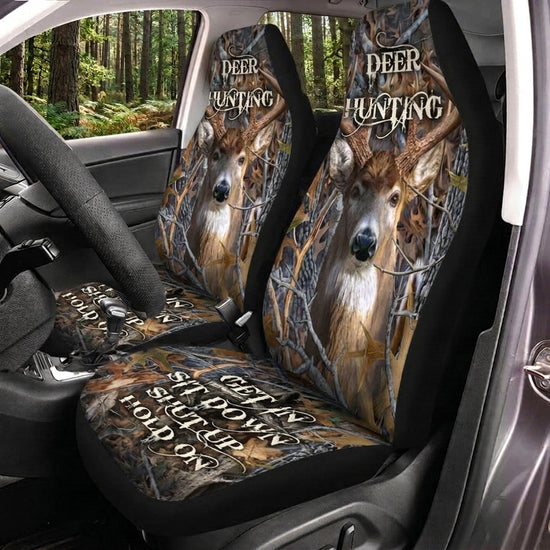 Maxcorners Deer Hunting Hold On Woodland Car Seat Covers