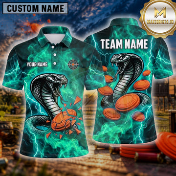 Maxcorners Cobra Venom Lightning Multiple Options Personalized Name, Team Name 3D Shirt