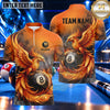 Maxcorners Royal Phoenix Feather Emblem Pool Multiple Options Personalized Name, Team Name 3D Shirt