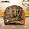 Maxcorners Cross Lace Leather Marsh Camo Dog Hunting Multicolor Options Personalized Name 3D Cap