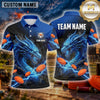 Maxcorners Dragon Twin Fire Breathing Multiple Options Personalized Name, Team Name 3D Shirt