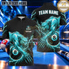 Maxcorners Charging Bull 8 Ball Billiards Multiple Options Personalized Name, Team Name 3D Shirt