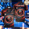 Maxcorners Golden Cosmic Orbit 8 Ball Pool Multiple Options Personalized Name, Team Name 3D Shirt