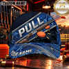Maxcorners PULL Shotgun Silver Stripe Trap Shooting Personalized Name 3D Cap
