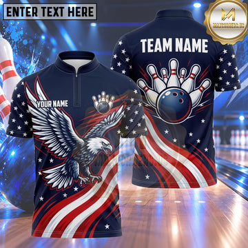 Maxcorners UK Flag Bowling Shirt Dynamic Geometric Cross Multiple Options Personalized Name, Team Name 3D Shirt