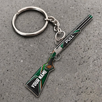 Maxcorners Shotgun Outdoor Sporting Design Custom Name Trap Shooting Custom Gift 2D Flat Acrylic Ornament, Keychain