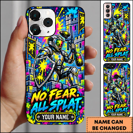 Maxcorners Paintball No Fear All Splat Action Player Personalized Name 3D Phone Case