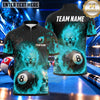 Maxcorners Ghostly Skull Lightning Storm Billiards Multiple Options Personalized Name, Team Name 3D Shirt