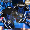 Maxcorners Japanese Oni Warrior Lightning Billiards Multiple Options Personalized Name, Team Name 3D Shirt