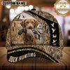 Maxcorners Black Panel Duck Icon Marsh Camo Dog Hunting Multicolor Options Personalized Name 3D Cap