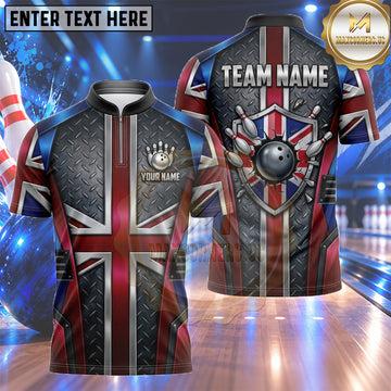 Maxcorners USA Bowling Shirt Majestic Eagle Flag Wings Multiple Options Personalized Name, Team Name 3D Shirt