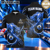 Maxcorners Charging Bull 8 Ball Billiards Multiple Options Personalized Name, Team Name 3D Shirt