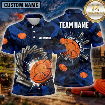 Maxcorners Clay Shooting Flying Target Explosion Multiple Options Personalized Name, Team Name 3D Shirt