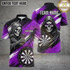 Maxcorners Darts Shirts Grim Reaper Dartboard Distressed Horror Artwork Multiple Options Personalized Name, Team Name 3D Shirt