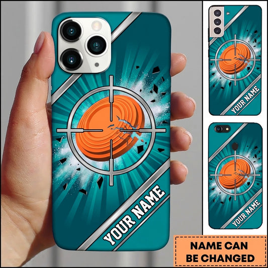 Maxcorners Clay Target Crosshair Sporting Clays Personalized Name Trap Shooting Phone Case