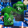Maxcorners Deep Sea Octopus Tentacles 8 Ball Pool Multiple Options Personalized Name, Team Name 3D Shirt