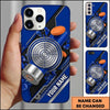 Maxcorners Blue Target Bullseye 12 Gauge Shooting Personalized Name Trap Shooting Phone Case
