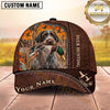 Maxcorners Dog Hunting And Duck Hunting Rustic Leather Woodland Artwork Multiple Options Personalized Name 3D Cap