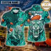 Maxcorners Tiger Roaring Wild Predator Multiple Options Personalized Name, Team Name 3D Shirt